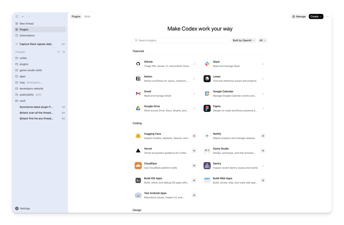 Codex推出插件市场，开发者能共享工作流了