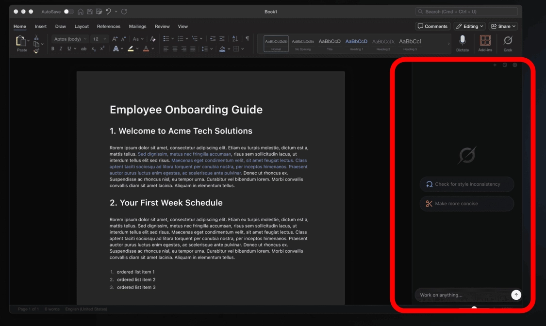 马斯克AI接入Office，Word/Excel/PPT用对话就能干活