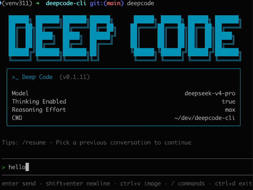 Deep Code开源AI编程助手,适配DeepSeek-V4,助力高效代码生成