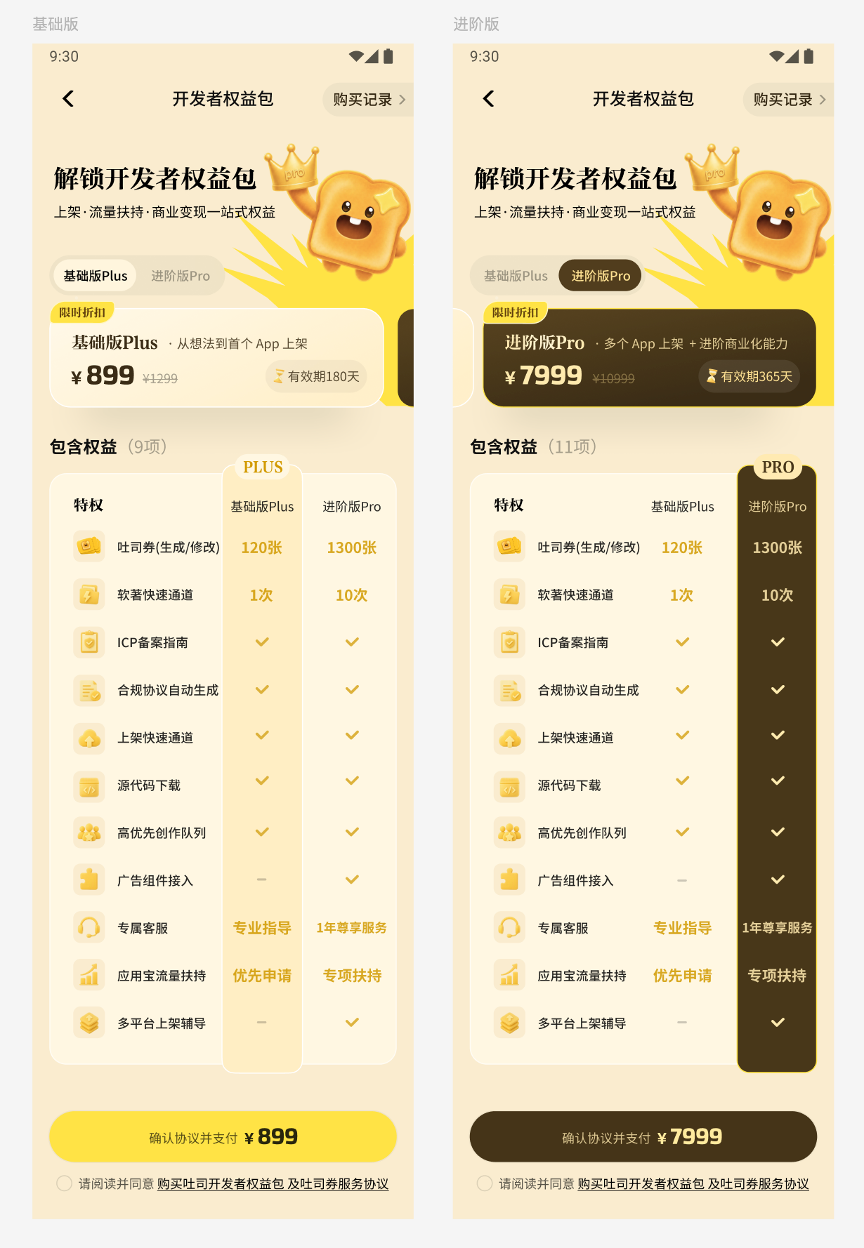 吐司安卓开发者权益包:上架应用宝,899元起搞定软著与备案