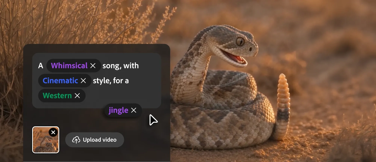 Adobe Firefly新增音频功能：一键生成音乐配音音效，适合视频创作者