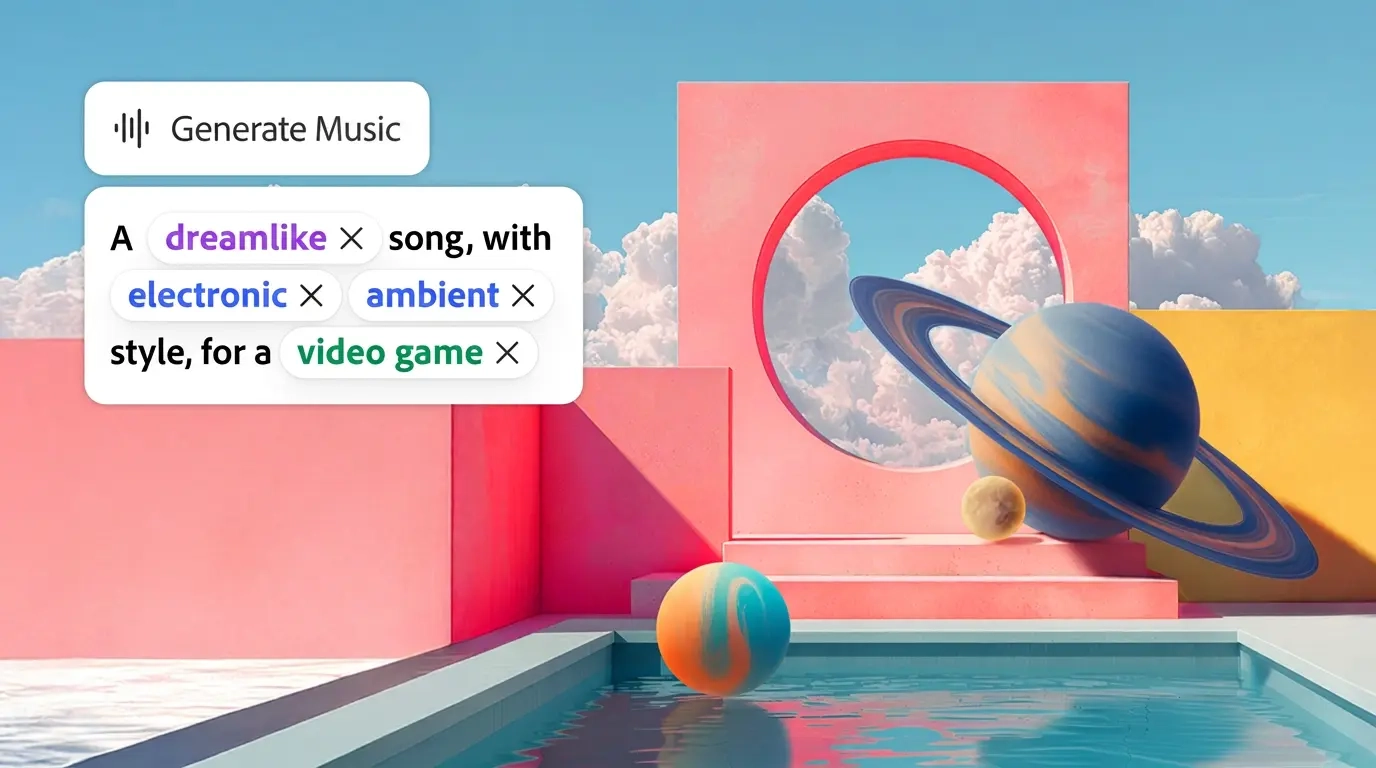 Adobe Firefly新增音频功能:一键生成音乐配音音效,适合视频创作者